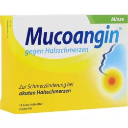 MUCOANGIN Mynte 20 mg sugetabletter, 18 stk