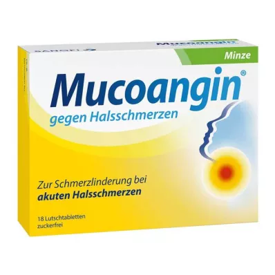 MUCOANGIN Mynte 20 mg sugetabletter, 18 stk MUCOANGIN Mynte 20 mg sugetabletter, 18 stk