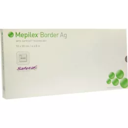 MEPILEX Border Ag-skumbandasje 10x20 cm steril, 5 stk