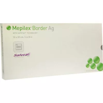 MEPILEX Border Ag-skumbandasje 10x20 cm steril, 5 stk
