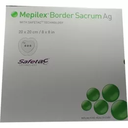 MEPILEX Border Sacrum Ag-skumbandasje 20x20 cm ster. 5 stk