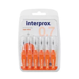 INTERPROX super micro orange interdentalblis, 6 stk