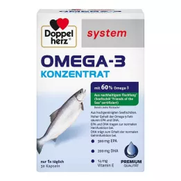 DOPPELHERZ Omega-3 konsentrat systemkapsler, 30 stk