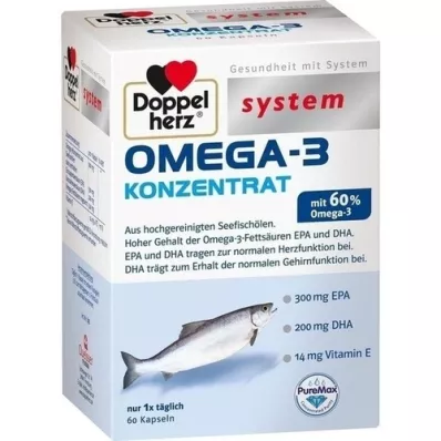 DOPPELHERZ Omega-3 konsentrat systemkapsler, 60 stk
