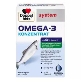 DOPPELHERZ Omega-3 konsentrat systemkapsler, 60 stk