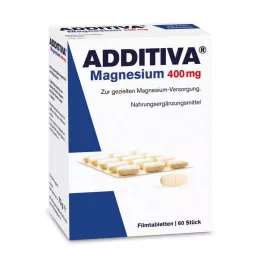ADDITIVA Magnesium 400 mg filmdrasjerte tabletter, 60 stk