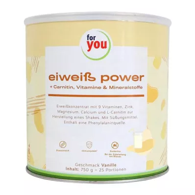 FOR YOU protein power vaniljepulver, 750 g FOR YOU protein power vaniljepulver, 750 g