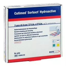 CUTIMED Sorbact Hydroaktive kompresser 7x8,5 cm, 10 stk