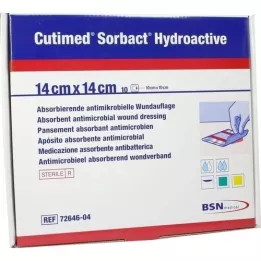 CUTIMED Sorbact Hydroaktive kompresser 14x14 cm, 10 stk