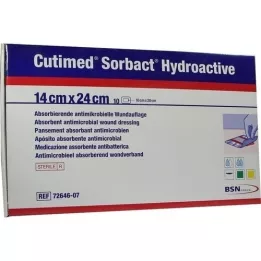 CUTIMED Sorbact Hydroaktive kompresser 14x24 cm, 10 stk