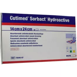 CUTIMED Sorbact Hydroaktive kompresser 14x24 cm, 10 stk