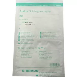 ASKINA Sterile slyngekompresser med plommekorn, 20 stk