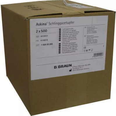 ASKINA Ikke-sterile slyngekompresser i plommestørrelse, 2 x 500 stk ASKINA Ikke-sterile slyngekompresser i plommestørrelse, 2 x 500 stk