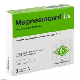 MAGNESIOCARD i.v. injeksjonsvæske, oppløsning, 5X10 ml