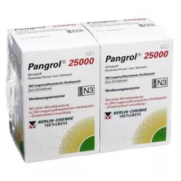 PANGROL 25 000 harde kapsler med enterisk belegg, 200 stk