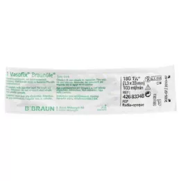 VASOFIX Brun slange 18 G 33 mm grønn/hvit, 1 stk