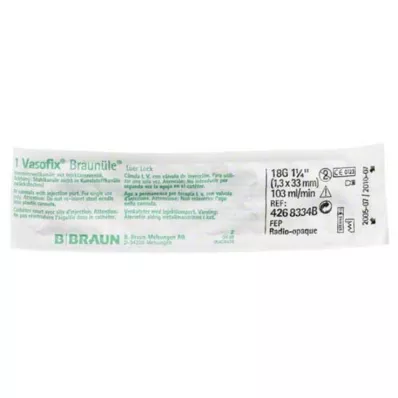VASOFIX Brun slange 18 G 33 mm grønn/hvit, 1 stk VASOFIX Brun slange 18 G 33 mm grønn/hvit, 1 stk