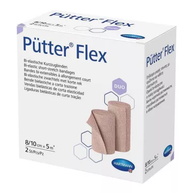 PÜTTER Flex Duo Bandage 8/10 cmx5 m, 2 stk PÜTTER Flex Duo Bandage 8/10 cmx5 m, 2 stk