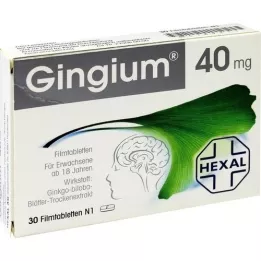 GINGIUM Filmdrasjerte tabletter, 30 stk