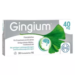 GINGIUM Filmdrasjerte tabletter, 30 stk