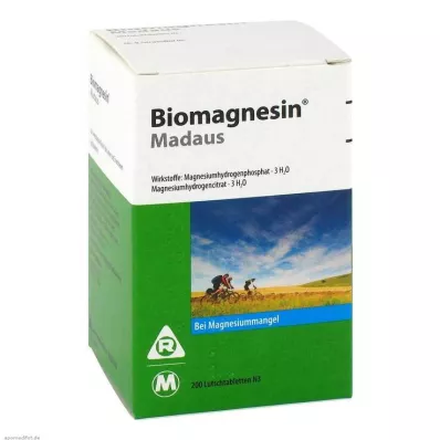 BIOMAGNESIN Madaus sugetabletter, 200 kapsler BIOMAGNESIN Madaus sugetabletter, 200 kapsler