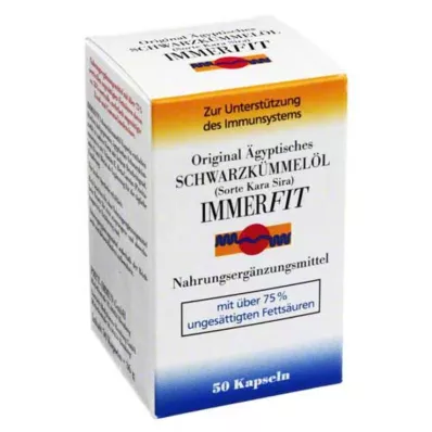 SCHWARZKÜMMELÖL Immerfit kapsler, 50 kapsler SCHWARZKÜMMELÖL Immerfit kapsler, 50 kapsler