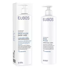 EUBOS FLÜSSIG blå uparfymert med dispenser, 400 ml