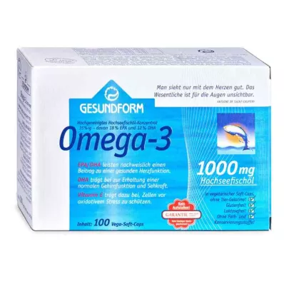 GESUNDFORM Omega-3 1 000 mg Vega Soft Capsules, 100 kapsler GESUNDFORM Omega-3 1 000 mg Vega Soft Capsules, 100 kapsler