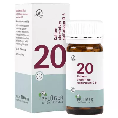 BIOCHEMIE Ploughmans 20 Potassium alumin.sulphur.D 6 Tab, 100 stk BIOCHEMIE Ploughmans 20 Potassium alumin.sulphur.D 6 Tab, 100 stk