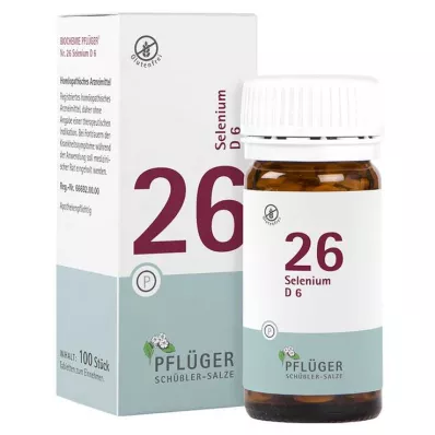 BIOCHEMIE Pflüger 26 Selen D 6 tabletter, 100 stk BIOCHEMIE Pflüger 26 Selen D 6 tabletter, 100 stk