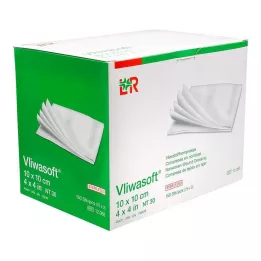 VLIWASOFT Ikke-vevde kompresser 10x10 cm sterile 4 l., 150 stk