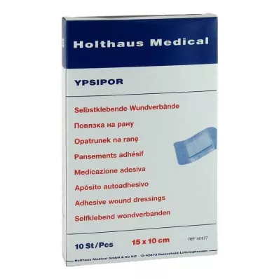 WUNDVERBAND Ypsipor steril 10x15 cm, 10 stk WUNDVERBAND Ypsipor steril 10x15 cm, 10 stk