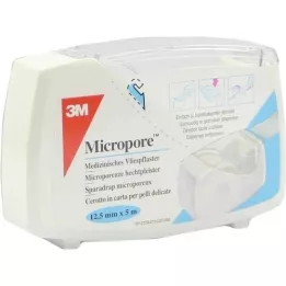 MICROPORE Ikke-vevd gips 1,25 cmx5 m.Abr.1530NP-0SD, 1 stk