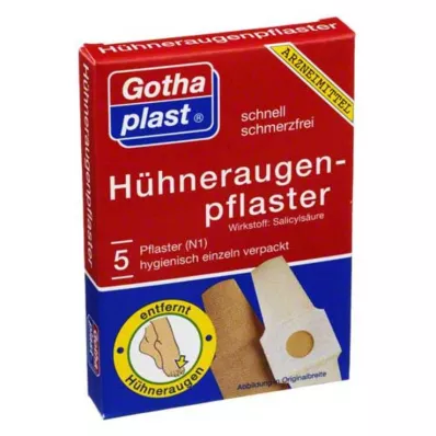 GOTHAPLAST Cornmed maisgips 2x6 cm, 5 stk GOTHAPLAST Cornmed maisgips 2x6 cm, 5 stk