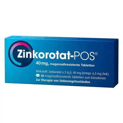 ZINKOROTAT POS enterotabletter, 20 stk ZINKOROTAT POS enterotabletter, 20 stk