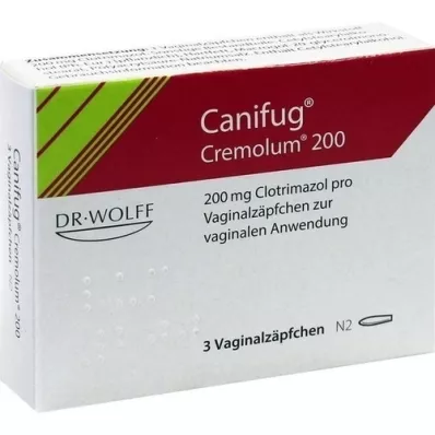CANIFUG Cremolum 200 vaginale stikkpiller, 3 stk