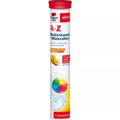 DOPPELHERZ A-Z Multivitamin+Minerals Brusetabletter, 15 stk