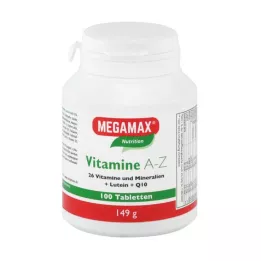 MEGAMAX Vitaminer A-Z+Q10+Lutein tabletter, 100 stk