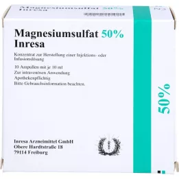 MAGNESIUMSULFAT 50 % Inresa Conc.for Inj./Inf.l., 10X10 ml