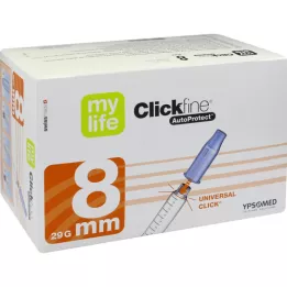 MYLIFE Clickfine AutoProtect pennenåler 8 mm 29 G, 100 stk