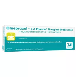 Omeprazol - 1 A Pharma® 20 mg mot halsbrann, 14 stk