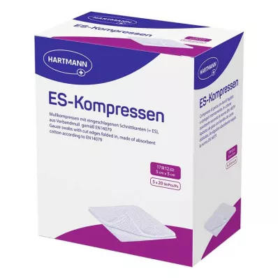 ES-KOMPRESSEN steril 5x5 cm 12x bulkpakke, 5X20 stk ES-KOMPRESSEN steril 5x5 cm 12x bulkpakke, 5X20 stk