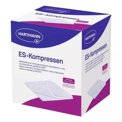 ES-KOMPRESSEN steril 7,5x7,5 cm 12x bulkpakke, 5X20 stk ES-KOMPRESSEN steril 7,5x7,5 cm 12x bulkpakke, 5X20 stk