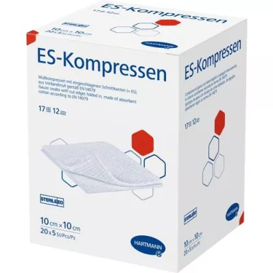 ES-KOMPRESSEN steril 10x10 cm 12x bulkpakke, 20X5 stk