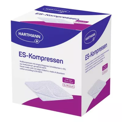 ES-Komprimerer steril 10x10 cm stor pakke, 10x10 stykker ES-Komprimerer steril 10x10 cm stor pakke, 10x10 stykker