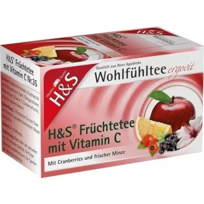 H&amp;S Frukt med vitamin C-filterpose, 20X2,7 g
