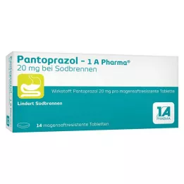 [1a Pharma 20 mg mot halsbrann msr.tab. 14 stk