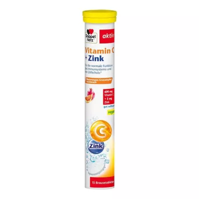 DOPPELHERZ C-vitamin + sink-brusetabletter, 15 stk