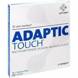 ADAPTIC Touch 7,6x11 cm ikke-selvklebende silikonbandasje, 10 stk