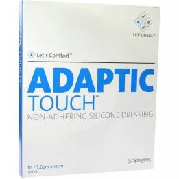ADAPTIC Touch 7,6x11 cm ikke-selvklebende silikonbandasje, 10 stk